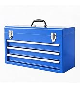 BIG RED ANTBD133-XU Torin 3 Drawer 20.5" Portable Metal Tool Box: Ball-Bearing Slides and 2 Metal...