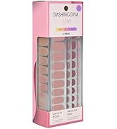 Dashing Diva Gloss Nail Strips 5-in-1 Kit - Best of Nudes - UV Free, Chip Resistant, Long Lasting...