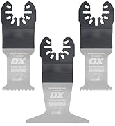 OX Premium Oscillating Tool Blades 3 Pack – Multitool Blades Kit for Wood, Plastic, Drywall - Inc...