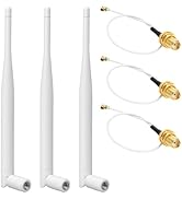 Meshnology 915MHz LoRa Antenna, 3dBi Gain, Omnidirectional SMA Male Connector + 10cm Extension Ca...