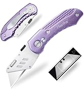 Harita Utility Knife Box Cutter Quick Change Blades, Back-lock Mechanism, Portable Belt Clip, wit...
