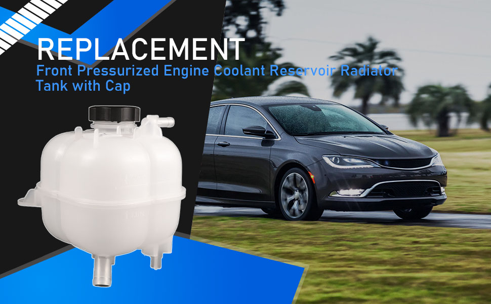 Front Pressurized Engine Coolant Reservoir Radiator Tank Chrysler Jeep Cherokee 603-838 68102155AD