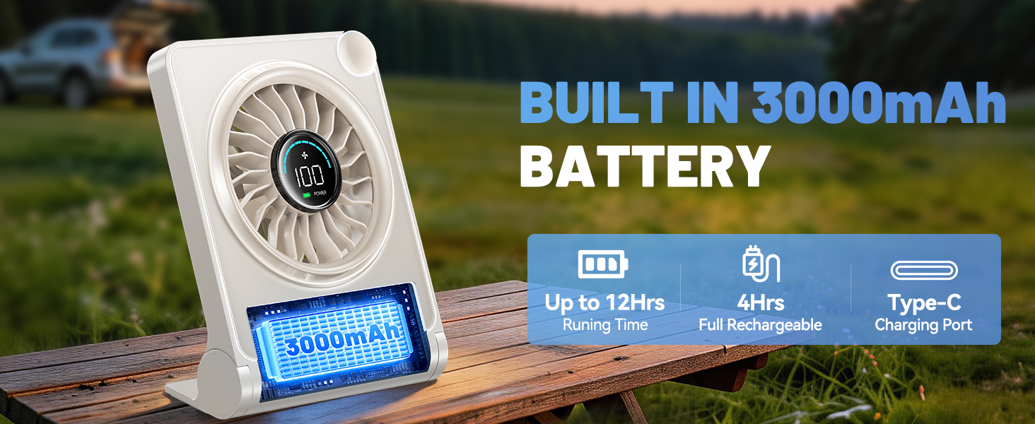 rechargeable desk fan