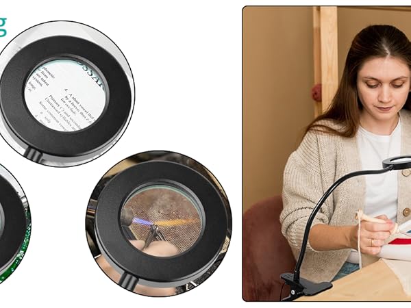 5X Magnifying Glass LED Desk Lamp