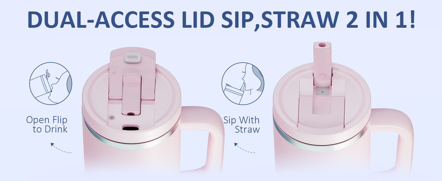 pink coffee tumbler with lid