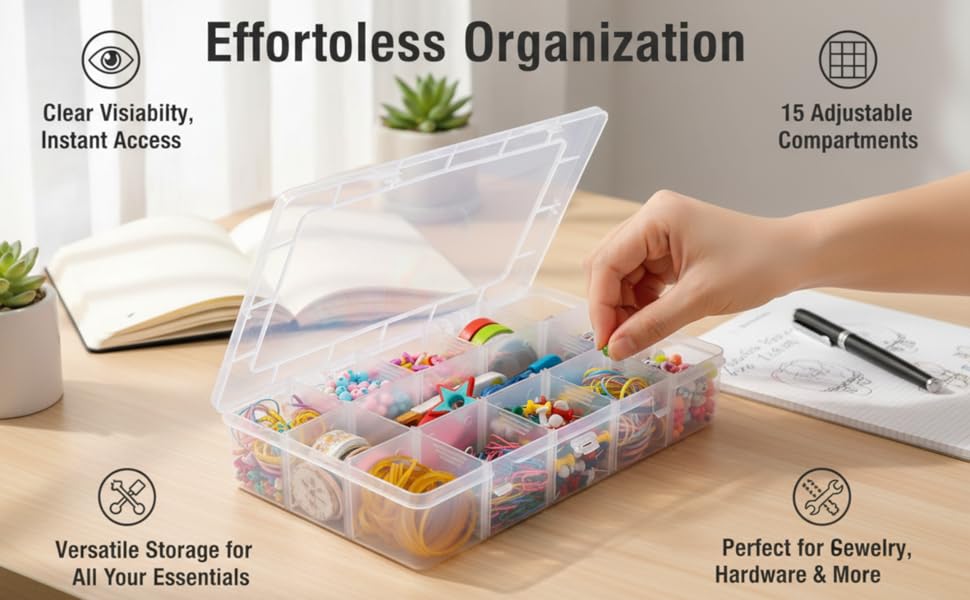 plastic ornament storage box