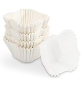 100 Count White Cupcake Liners, Square Baking Cup, Paper Cupcake Liners -No Smell, Food Grade &amp; G...