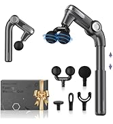 KingPavonini Foldable Massage Gun with Dual-Ball Head, Adjustable Head &amp; Extendable Handle, Handh...