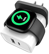 ACEQINGSE 3-in-1 Charger for Fitbit Sense/Sense 2/Versa 4/3,PD 25W USB C Fast Charging Dual Port ...