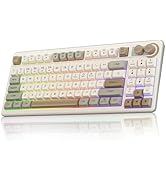 SOLAKAKA SK90 75% Wireless Gaming Keyboard - 4000mAh Tri-Mode (BT5.0/2.4G/USB-C) Cute Creamy Gami...
