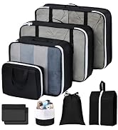 Easortom Packing Cubes, 9 Set Suitcase Organizer Bags Set, Travel Bags Organizer for Luggage, Dur...
