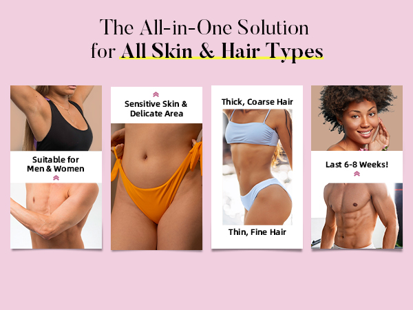 Suitable for all hair types &amp; sensitive areas