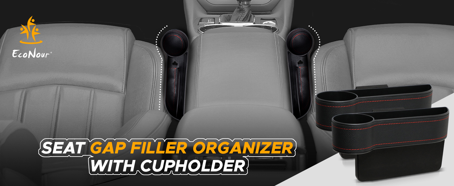 Seat Gap Filler Organizer With Cupholder
