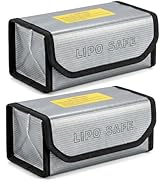 Deepredcoast LiPo Battery Safety Bag, Fire-Resistant Storage Pouch for Charging &amp; Storage, (5.5× ...