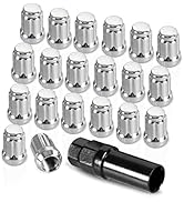 GSTP 20 Pack 1.38 inches Wheel Lug Nuts M12x1.5 Spline Close End Lug Nuts with Socket Key Compati...