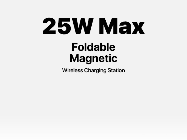 Foldable 25W 3 in 1 Magnetic Wireless Charging Station