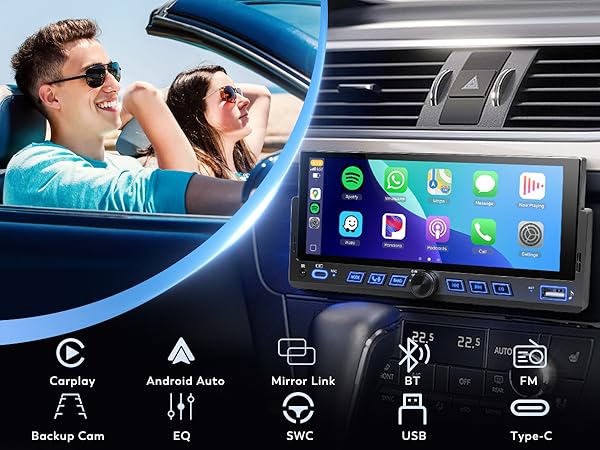 single din bluetooth stereo for car