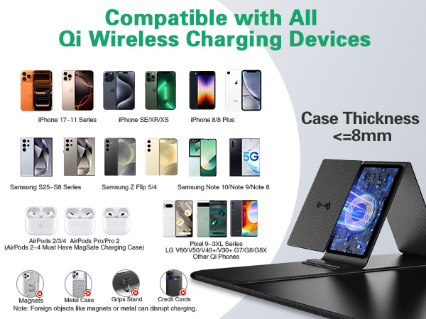 wireless charging mouse pad