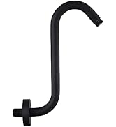 Shower Head Extension Arm,10 Inch High Rise Shower Arm with Flange,S" Shaped Shower Head Extensio...
