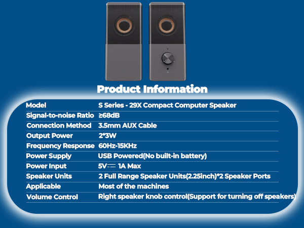 Speakers for Laptop/Desktop/Tablets/Phone