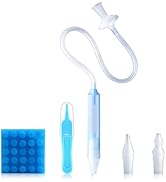 Baby Nasal Aspirator Mouth Suction Nasal Congestion Relief with 2 Silicone Tips with Nose Cleanin...