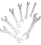 wanlvkang Super Thin Wrench Set, 5.5-21mm Thin Wrenches Metric Open End 7 Pieces (Metric)