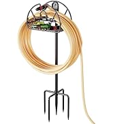 Livod Garden Hose Holder, Water Hose Holder Freestanding Holds 125-feet Hose, Heavy Duty Garden H...