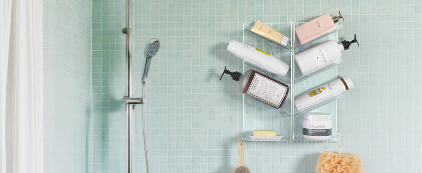 AITEE clear shower shelves