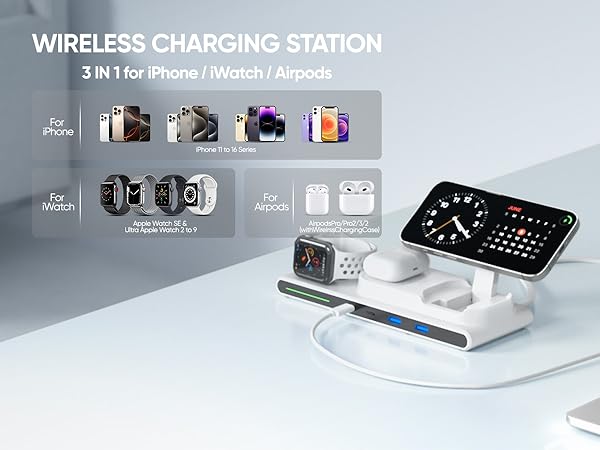 7-in-1 Wireless Charging Station for Apple Multiple Devices