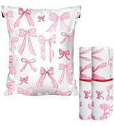 200 Pcs Pink Bow Poly Mailers 10x13 Waterproof Self Adhesive Plastic Shipping Bags Bulk Tear Resi...