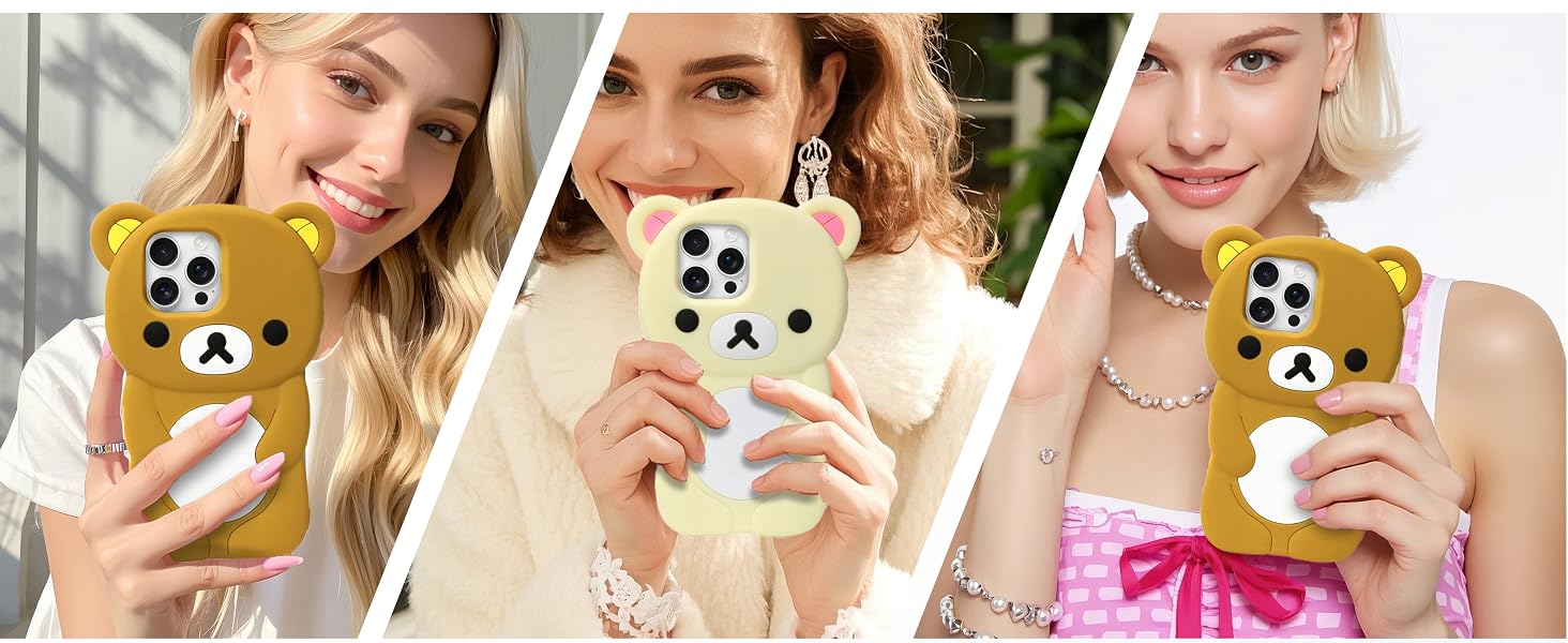 Fashion Style cute girls women brown yellow case