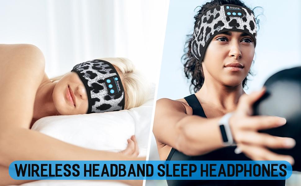 Bluetooth sleep headphones sleeping eye music mask headband earbuds cool gadgets gift for men women