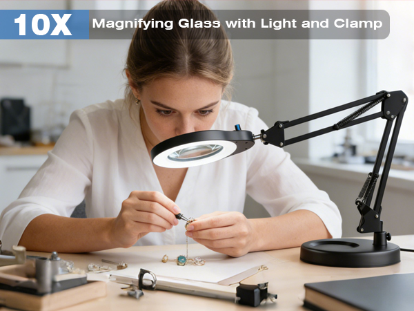 10X Magnifying Glass with Light