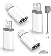 USB C Type C to Lightning Adapter MFi Certified 4 Pack 27W Fast Charging Support Data Sync,Lightn...