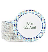10 Inch Paper Plates,120 Count Dinner Paper Plates, Cut Proof &amp; Soak Proof Coated Disposable Pape...
