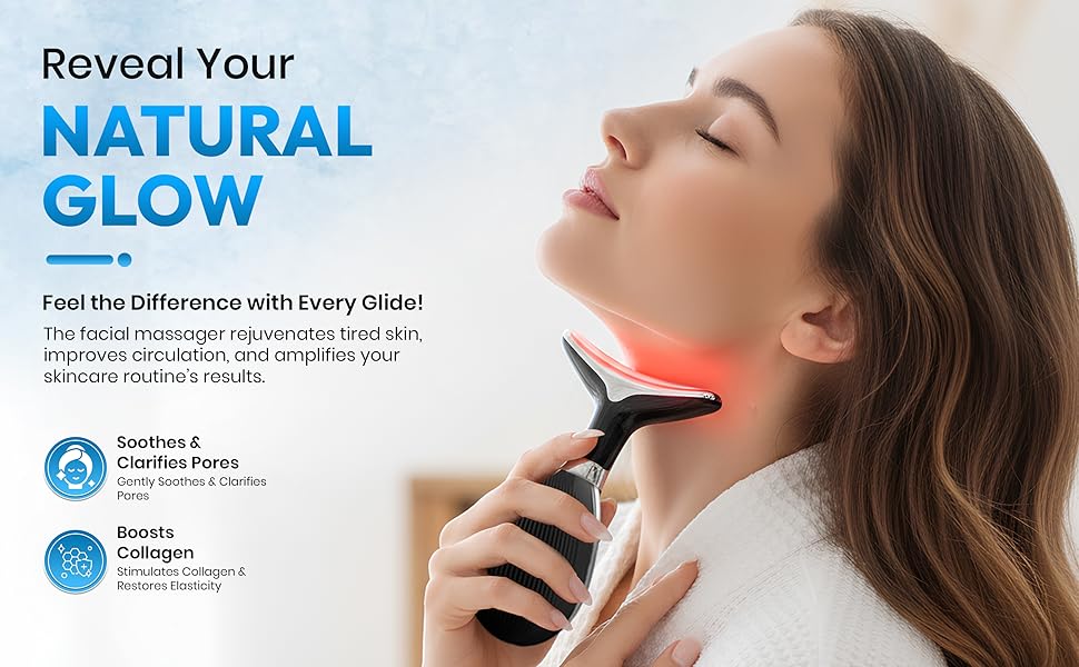 LED face massager for radiant, glowing skin