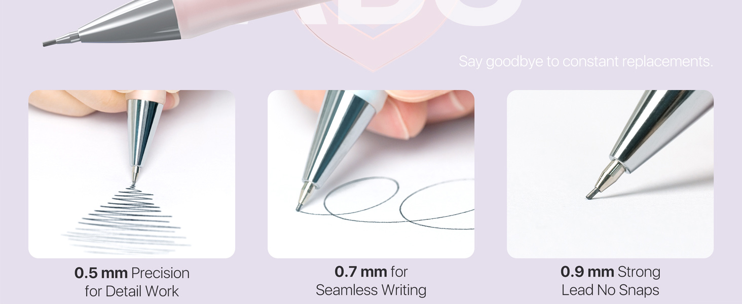 Four Candies Mechanical Pencils 0.5 mm 0.7 mm 0.9 mm