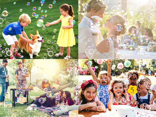 Enjoy every moment of happiness that bubbles bring you