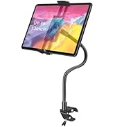 EEEKit Gooseneck Tablet Holder, Bike Handlebar Mount Clamp for Stationary Bicycle, Treadmill, Mic...