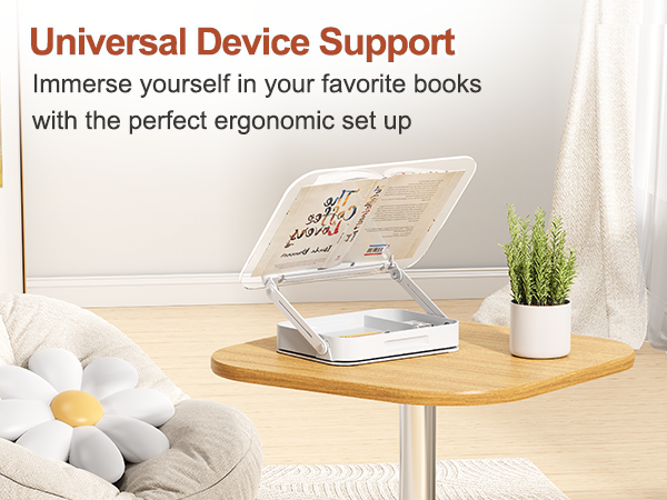 Acrylic Book Stand with Storage