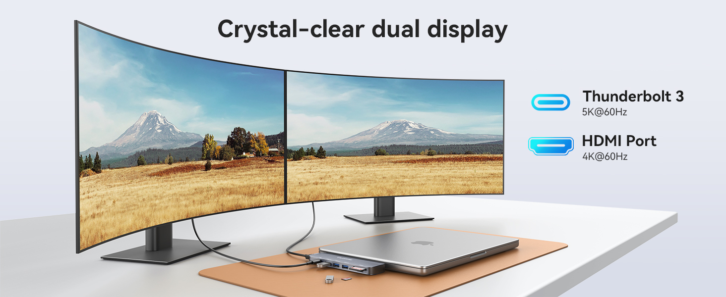 Crystal-clear dual display