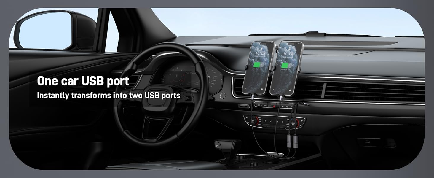 USB 3.0 Splitter 1 in 2 Out Cable