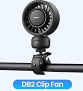 Warmco Portable Stroller Fan, 4000mAh Rechargeable Clip on Fan for Baby, Heavy Duty Clamp for Tre...