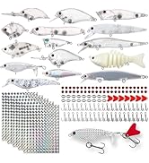 FREE FISHER Unpainted Fishing Lures Making Kit Lure Blanks Crankbaits Minnow Popper Hard Bait Tre...