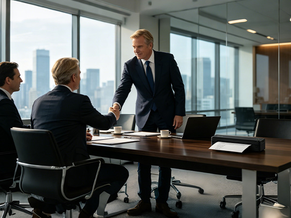 Business professionals use the A8 portable document printer for contracts, reports in an office
