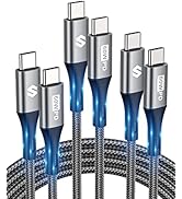 Silkland USB C to USB C Cable 60W Fast Charging [3 Pack,1.6 ft] USBC to USBC Type C to Type C Cha...