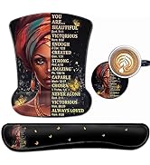 Keyboard Wrist Rest and Mouse Pad Wrist Support Set, Ergonomic Gel Mouse Pad Wrist Rest with Non-...