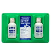 PhysiciansCare Wall-Mountable Eyewash Station with 2 Bottles of Eye Wash Solution, 16 Oz Each