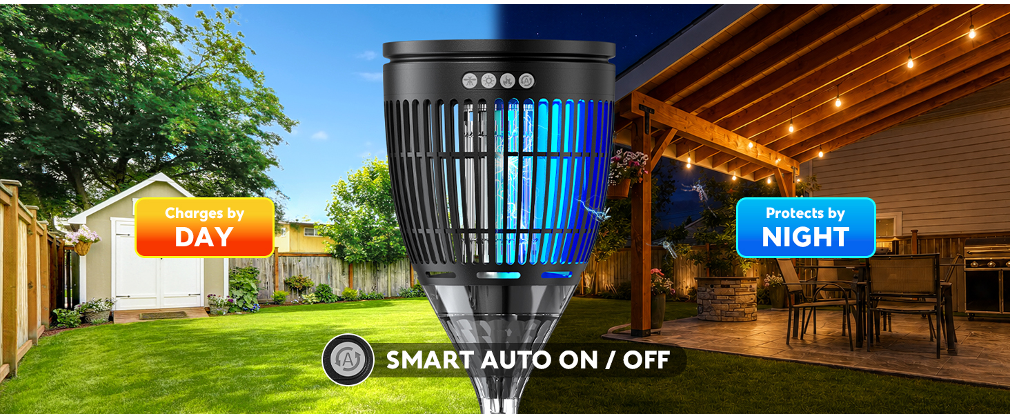 outdoor solar bug zapper