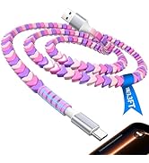 USB C Cable Beaded 1M,Heart Beads Fast Charging Cord for CarPlay,25W 20W 18W 15W USB to Type C Qu...